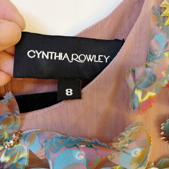 Cynthia Rowley Butterfly Embellished Organza Dress - Picture 11 of 11